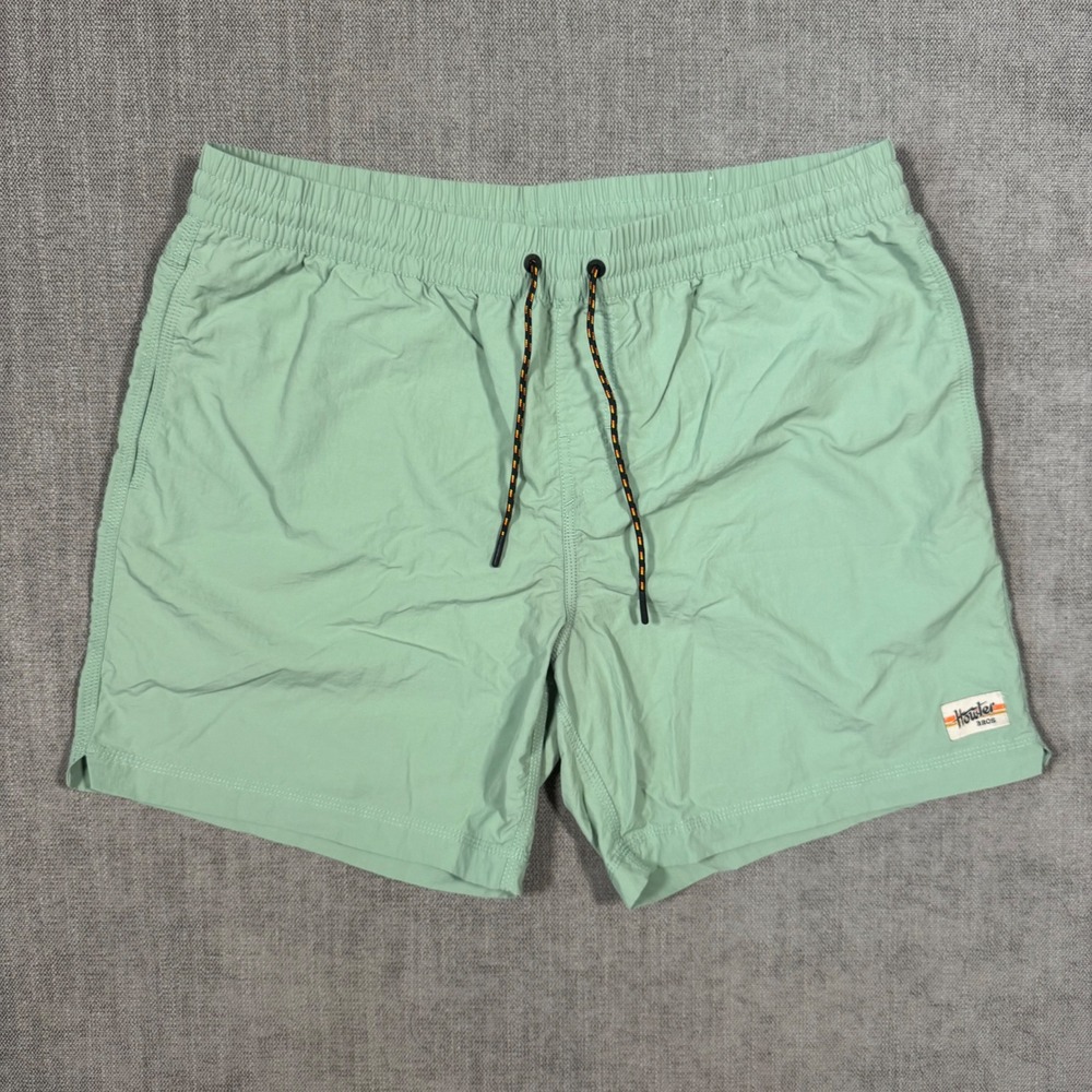 Howler Bros Salado Shorts Granite Green Nylon Drawstring Elastic XL